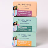 3 boxes of Home Compostable Coffee Pods (150) Coffee Bundle with Cameroon, Ethiopian and Triple Origin